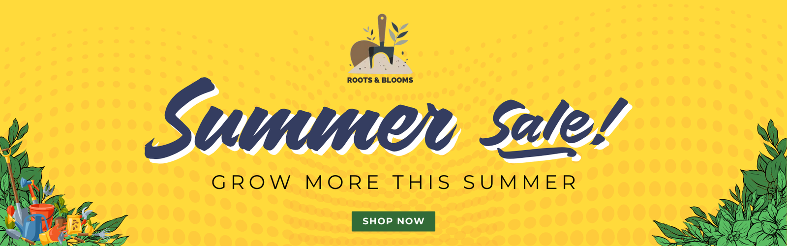 Roots & Blooms Summer Sale on plants and gradening products