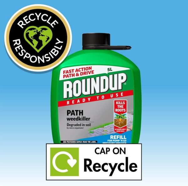 Roundup Fast Action Path & Drive Ready to Use Weedkiller Refill 5L