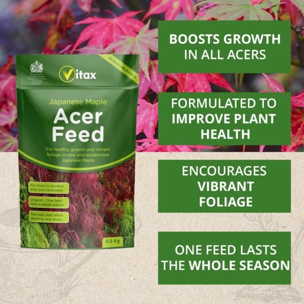 Acer Feed 0.9Kg (6) Vitax Acer Feed 0.9Kg – Organic Fertiliser for Healthy Leaves & Vibrant Colours