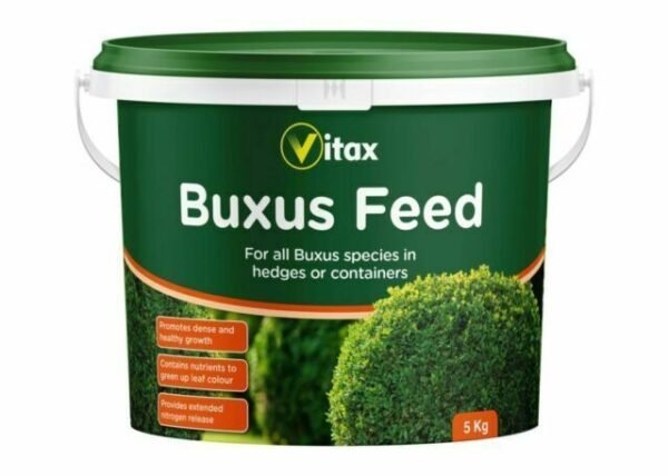 Buxus Feed 5kg Tub (1) Vitax Buxus Feed 5Kg Tub – Specialist Fertiliser for Healthy Buxus Hedges & Shrubs