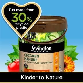Chicken Manure Tub 9Kg (1) Levington Chicken Manure Natural Multi-Purpose Plant Food 9kg – Organic Fertiliser Tub