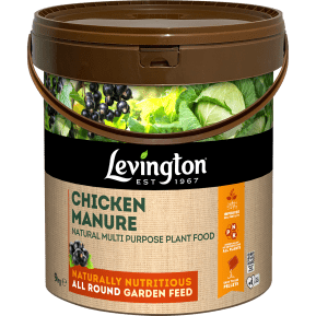 Chicken Manure Tub 9Kg (1) Levington Chicken Manure Natural Multi-Purpose Plant Food 9kg – Organic Fertiliser Tub