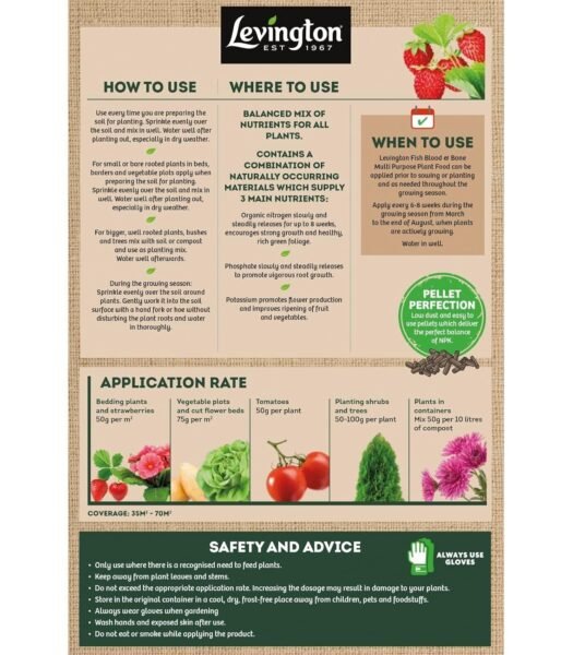 Fish Blood & Bone 3.5Kg (2) Fish Blood & Bone Organic Fertiliser 3.5kg – Natural Plant Food