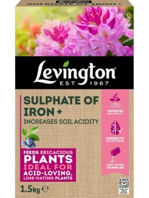 Levingtion Sulphate of Iron 1.5Kg (1) Levington Sulphate of Iron 1.5kg – Lawn Tonic & Soil Conditioner for Greener Grass
