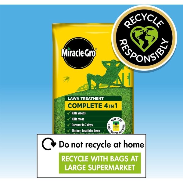 Miracle-Gro Complete 4 in 1 200m2 (3) Miracle-Gro Evergreen Complete 4 in 1 Lawn Feed, Weed & Moss Killer – 200m² Coverage