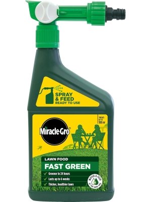 Miracle-Gro Fast Green 1L Miracle-Gro Fast Green Spray Liquid Concentrate Lawn Food – 1L
