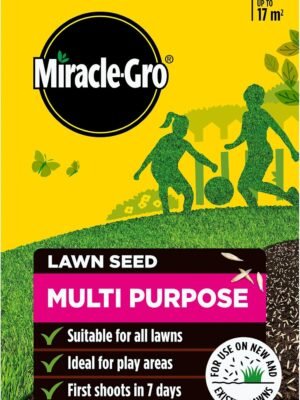 Miracle-Gro Multi Purpose Lawn Seed 500g (1) Miracle-Gro Multi Purpose Lawn Seed 17m2 (500g)