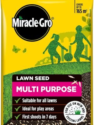 Miracle-Gro Multi Purpose Lawn Seed 5kg (1) Miracle-Gro Multi Purpose Lawn Seed – 165m² (5kg bag)