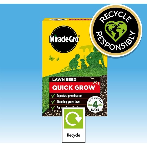 Miracle-Gro Quick Grow Lawn Seed 840g (2) Miracle-Gro Quick Grow Lawn Seed – 28m² (840g)