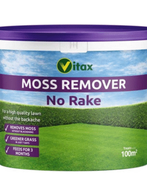 Moss Remover No Rake 100m2 (1) Moss Remover No Rake 100m² – Lawn Moss Control & Long-Lasting Lawn Feed by Vitax