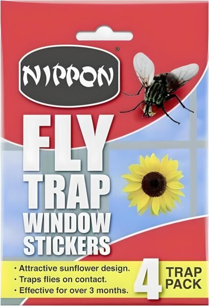 Nippon Fly Trap Window Stickers 4 traps
