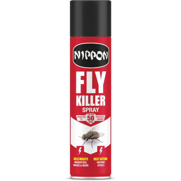 Nippon Fly & Wasp Killer Spray 300ml (1) Nippon Fly & Wasp Killer Spray 300ml – Fast-Acting Aerosol Insecticide for Flies, Wasps & Flying Insects