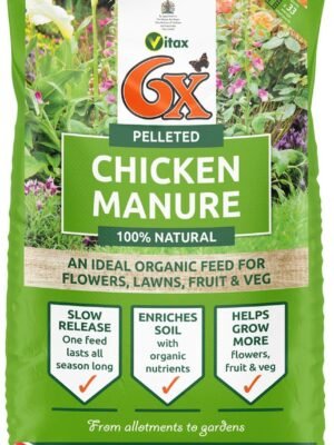 Pelleted Chicken Manure Fertiliser 20Kg (1) 6X Pelleted Chicken Manure Fertiliser 20Kg – Organic, Natural Soil & Plant Feed