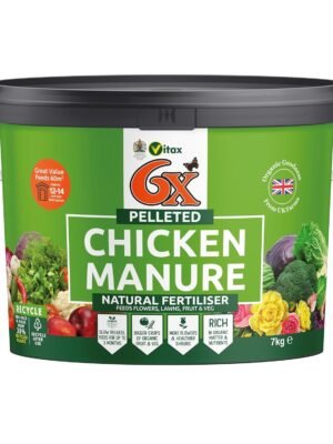 Pelleted Chicken Manure Fertiliser 7Kg (1) 6X Pelleted Chicken Manure Fertiliser 7Kg – Organic, Natural Soil & Plant Feed