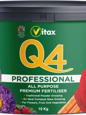 Q4 10Kg (1) Vitax Q4 Fertiliser 10Kg Powder – All-Purpose Plant Food for Flowers, Vegetables & Lawns