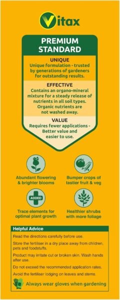 Q4 2.5Kg (1) Vitax Q4 Fertiliser Pellets 2.5Kg – All-Purpose Plant Food for Flowers, Vegetables & Lawns