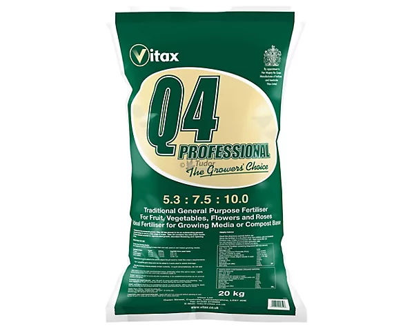 Q4 20Kg (1) Vitax Q4 Fertiliser 20Kg Powder – All-Purpose Plant Food for Flowers, Vegetables & Lawns