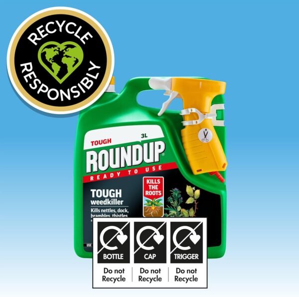 Roundup Ready to Use Tough Weedkiller 3L (3) Roundup Ready to Use Tough Weedkiller 3L