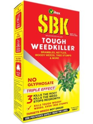 SBK Brushwood Tough Weed Killer 1L (1) Vitax SBK Brushwood Tough Weed Killer 125ml – Controls Brambles, Nettles & Woody Weeds