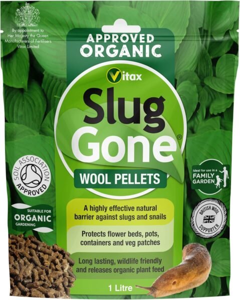 Slug Gone 1L (1) Slug Gone Wool Pellets 1L – Natural Slug & Snail Repellent, Pet & Child Safe