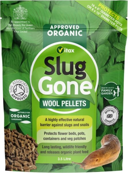 Slug Gone 3.5L (1) Slug Gone Wool Pellets 3.5L – Natural Slug & Snail Repellent, Pet & Child Safe