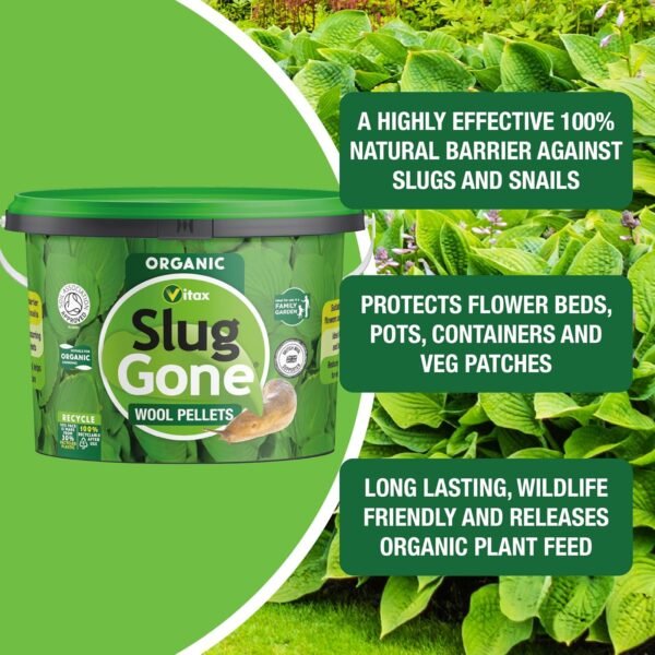 Slug Gone 5L (3) Slug Gone Wool Pellets 5L – Natural Slug & Snail Repellent, Pet & Child Safe