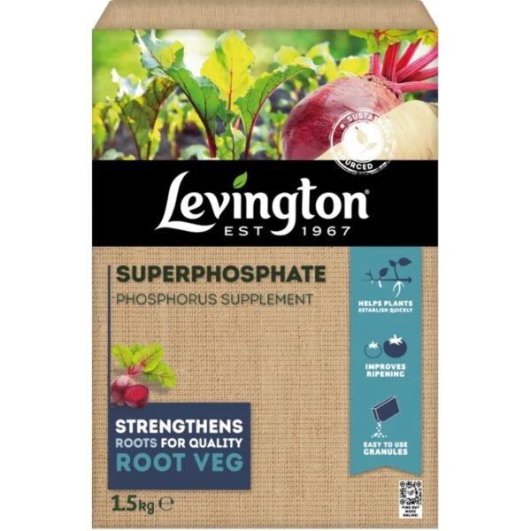 Super Phosphate 1.5Kg (1) Levington Superphosphate 1.5kg – High-Phosphate Fertiliser for Strong Root Growth