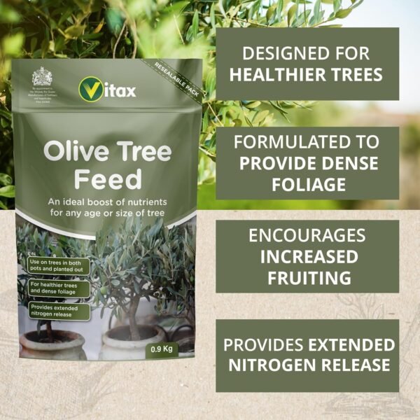 Version 1.0.0 Vitax Olive Tree Feed 0.9Kg – Organic Fertiliser for Healthy Growth & Fruiting
