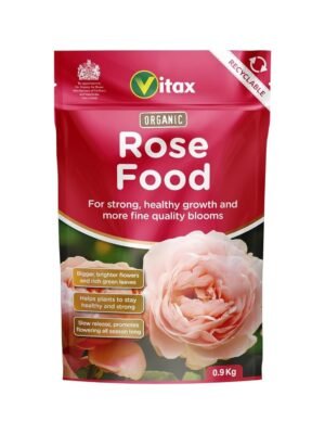 Vitax Rose Food Pouch 0.9Kg (1) Vitax Rose Food 0.9Kg – Specialist Fertiliser for Healthy Leaves & Abundant Blooms