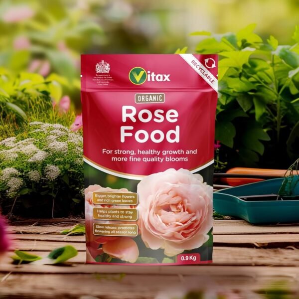 Vitax Rose Food Pouch 0.9Kg (2) Vitax Rose Food 0.9Kg – Specialist Fertiliser for Healthy Leaves & Abundant Blooms