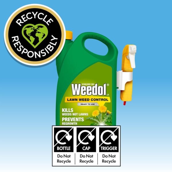 Weedol Lawn Weed Control 3L (5) Weedol Lawn Weed Killer Ready to Use – 3L