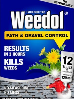 Weedol Path & Gravel Control 120m2 - 12 Pack (1) Weedol Path & Gravel Control 12 Tubes 120m² (Concentrate Tubes)