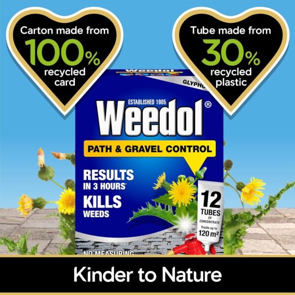Weedol Path & Gravel Control 120m2 - 12 Pack (3) Weedol Path & Gravel Control 12 Tubes 120m² (Concentrate Tubes)
