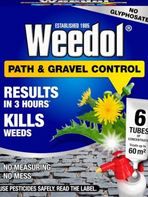 Weedol Path & Gravel Control 60m2 - 6 Pack (1) Weedol Path & Gravel Control 6 Tubes 60m² (Concentrate Tubes)