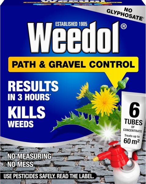 Weedol Path & Gravel Control 60m2 - 6 Pack (1) Weedol Path & Gravel Control 6 Tubes 60m² (Concentrate Tubes)