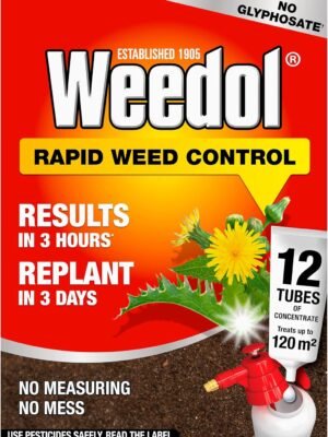 Weedol Rapid Weed Control 120m2 - 12 Pack (1) Weedol Rapid Weed Control 12 Tubes 120m² (Concentrate Tubes)