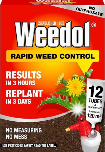 Weedol Rapid Weed Control 120m2 - 12 Pack (1) Weedol Rapid Weed Control 12 Tubes 120m² (Concentrate Tubes)