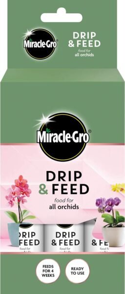 Miracle-Gro Drip & Feed Orchid – Pack of 3 Ready-to-Use Orchid Feeders for 1 Month’s Care
