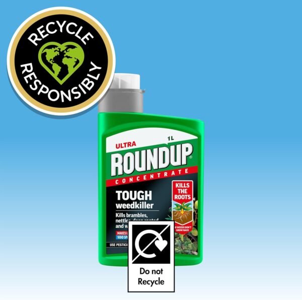 Roundup Ultra Tough Concentrate Weedkiller – 1 L
