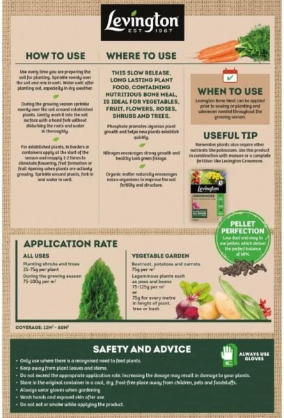 71K5RAc0S5L._AC_SL1000_ Levington Bone Meal Multi Purpose Plant Food 1.5kg – Natural Organic Root Builder