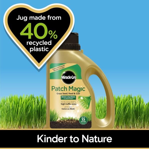 Miracle-Gro Patch Magic Jug - Grass Seed, Feed & Coir – 1015g
