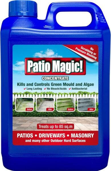 Patio Magic Concentrate Weedkiller for Patios, Driveways, Paths & Gravel (175 m² Coverage) – 2.5 L
