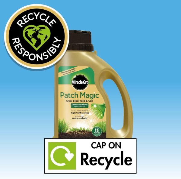 Miracle-Gro Patch Magic Jug - Grass Seed, Feed & Coir – 1015g
