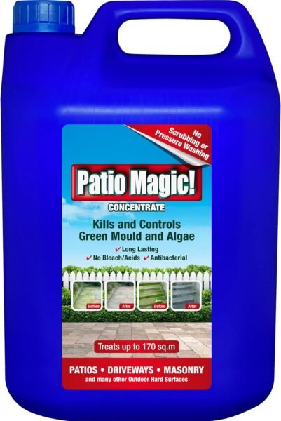 Patio Magic Concentrate Weedkiller for Patios, Driveways, Paths & Gravel (350 m² Coverage) – 5 L
