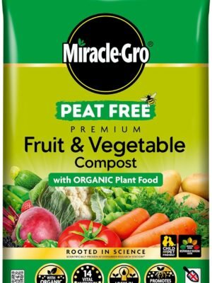 81mAL5JmdeL._AC_SL1500_ Miracle-Gro Organic Fruit & Veg Peat-Free Compost – 40L Natural Growing Mix for Healthy, Tasty Crops