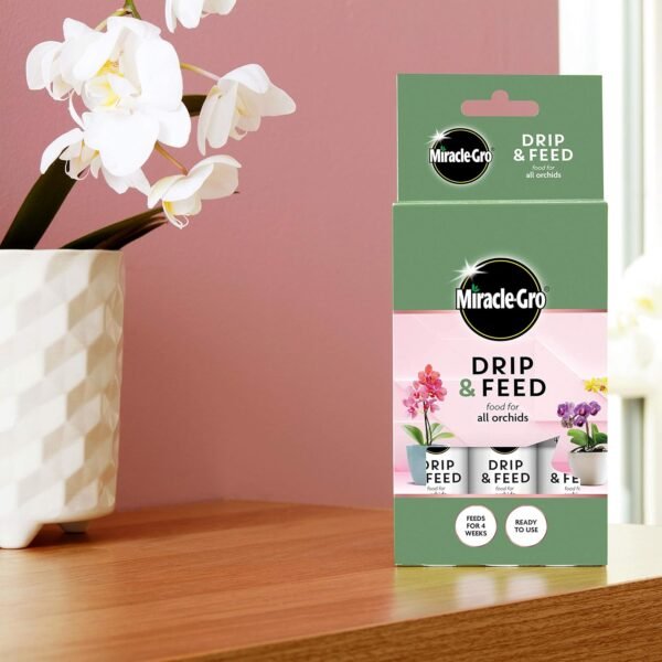 Miracle-Gro Drip & Feed Orchid – Pack of 3 Ready-to-Use Orchid Feeders for 1 Month’s Care