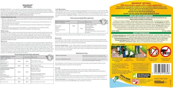 Roundup Optima+ Concentrate Weedkiller – 1L