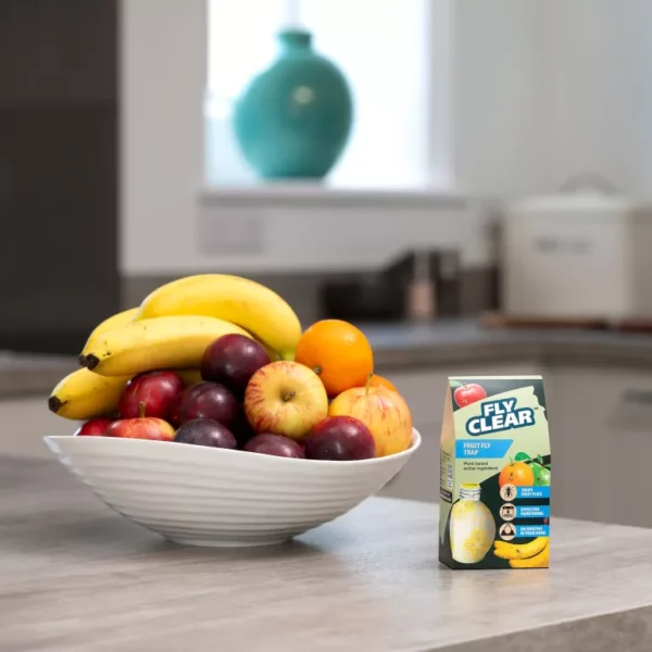 Fly Clear Fruit Fly Monitoring Trap – 10 ml for Indoor & Outdoor Fruit Fly Control