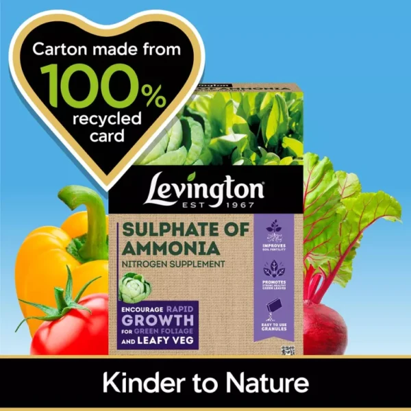 pcr-levington-sulphate-amonia-a-121087.jpg Levington Sulphate of Ammonia 1.5kg – Fast-Acting Nitrogen Fertiliser for Healthy Leaf Growth
