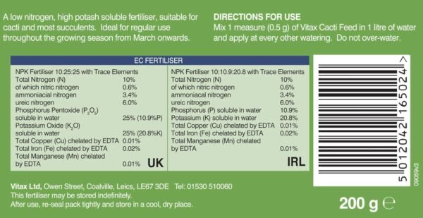 71ljepOI1TL._AC_SL1500_ Cacti & Succulent Soluble Feed – 200g | Boosts Healthy Growth in All Cacti & Most Succulents